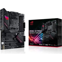 Asus ROG Strix B550-F spēļu mātesplates ligzda AM4 (ATX, Ryzen, PCIe 4.0, Intel 2,5 Gbps Ethernet, 2x M.2 ar dzesētājiem, SATA 6 Gbps, USB 3.2 Gen 2, Aura Sync)