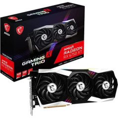 MSI Radeon RX 6750 XT GAMING X TRIO 12G spēļu grafikas karte - AMD RX 6750 XT, GPU 2554/2623 MHz, 12000 MB DDR6 atmiņa, atmiņas ātrums 18000 MHz, atmiņas kopne 192 biti