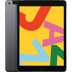 2019. gada Apple iPad (10,2 collas, Wi-Fi + mobilais tīkls, 32 GB) Space Grey (atjaunots)