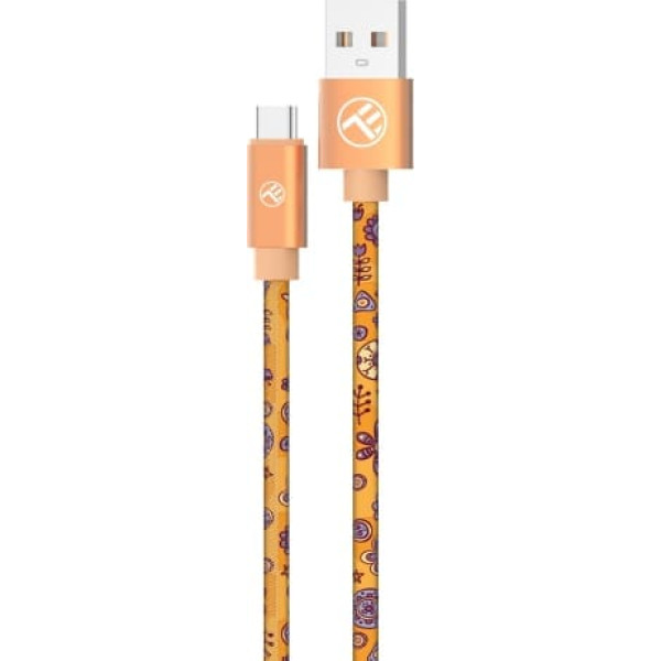 Tellur Graffiti USB to Type-C cable 3A 1m orange