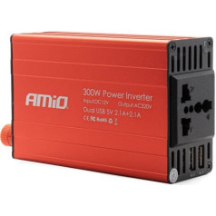 Amio Sprieguma pārveidotājs 12v / 220v 300w / 600w 2xusb pi03