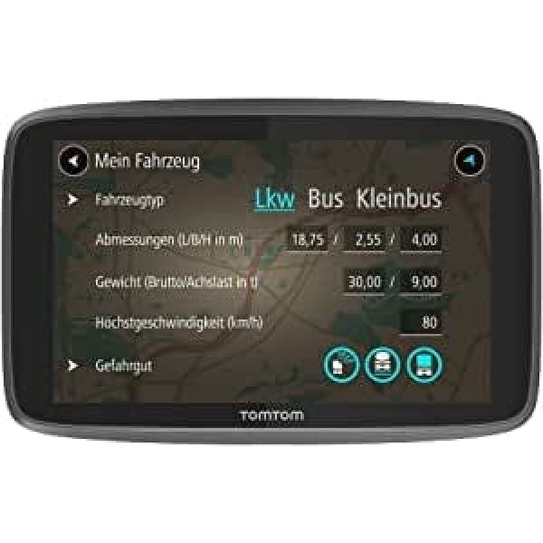 Navigācijas ierīce TomTom GO Professional 620 kravas automašīnām, furgoniem un autobusiem (atjauninājumi, izmantojot Wi-Fi, 15,24 cm (6 collas), 50 000 POI, viedtālruņa ziņojumi, mūža karšu atjauninājumi (Eiropa), mūža satiksmes un ātruma 