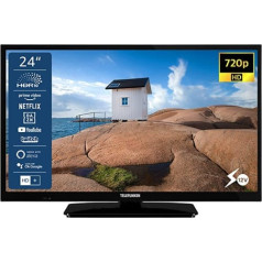 TELEFUNKEN XH24SN550MV 24 collu televizors/viedtelevizors (HD Ready, HDR, trīskāršs uztvērējs, 12 volti) — iekļauts 6 mēnešu HD+ režīmā [2023]