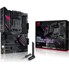 ROG Strix B550-F spēļu WI-FI II mātesplates ligzda AMD AM4 (AMD B550, ATX, PCIe 4.0, WiFi 6E, SATA 6Gbit/s, USB 3.2 Gen 2, Aura Sync, divvirzienu AI trokšņu slāpēšana)