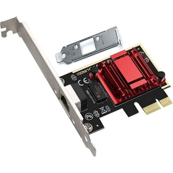 2,5 GBase-T PCIe tīkla adapteris RTL8125B 2500/1000Mbps PCI Express Gigabit Ethernet karte RJ45 LAN kontrollera atbalsts PXE operētājsistēmai Windows/Linux/MAC ar zemu profilu