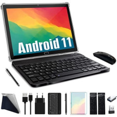 FEONAL 4G LTE planšetdators ar 2 SIM slotiem 4GB RAM 64GB ROM 128GB TF ar tastatūras peles pildspalvu OctaCore 1080P FHD Face ID 6000mAh 13MP kamera Bluetooth WiFi GPS OTG slēdzis melns