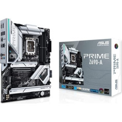 ASUS Prime Z690-A spēļu mātesplates ligzda Intel LGA 1700 (Intel Z690, ATX, PCIe 5.0, 4x M.2, DDR5 atmiņa, Thunderbolt 4, Aura Sync)