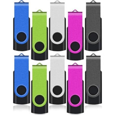 USB zibatmiņa 8 GB, 10 daļiņas, salokāma USB 2.0 transmemory Memory Stick (5 krāsas)