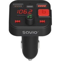 Savio fm raidītājs ar bluetooth un pd lādētāju, tr-15