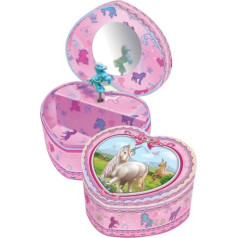 Pulio Heart-shaped pecoware music box - unicorns