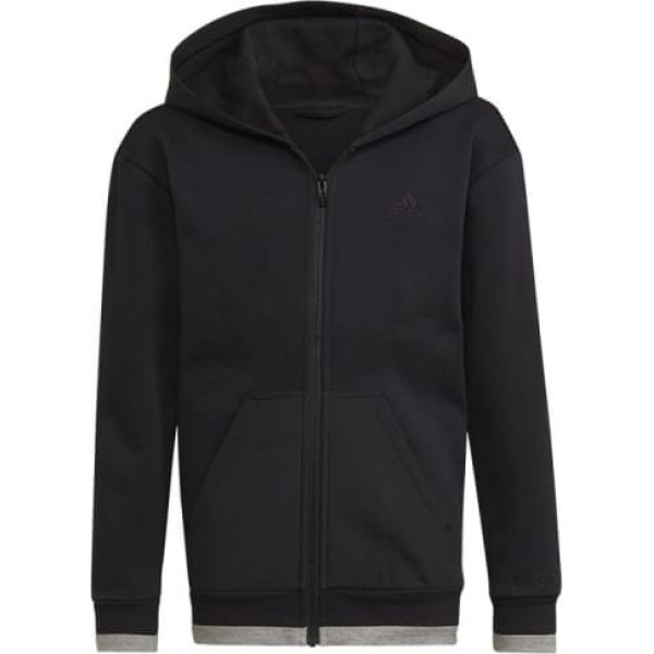 Adidas Fleece džemperis ar pilnu rāvējslēdzēju Hoody Jr. HN6182 / 176 cm