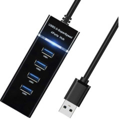 RoGer B2 3.0 USB Hubs 1 x 4 Sadalītājs + Type-C adapteris