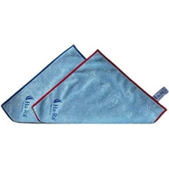 Ha-Ra Star Cloth Mini Blue komplekts ar 2 l mikrošķiedras drāniņu virsmu tīrīšanai I Tīrīšanas lupatiņas ar apakšmalu 25 x 25 cm I Augstas veiktspējas mikrošķiedras I Augsta tīrīšanas jauda un bez svītrām