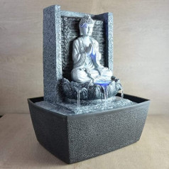 Zen Light scfrb1 Indoor Fountain Wall Buddha Prayer Dark Grey/Black 20 x 15 x 26 cm