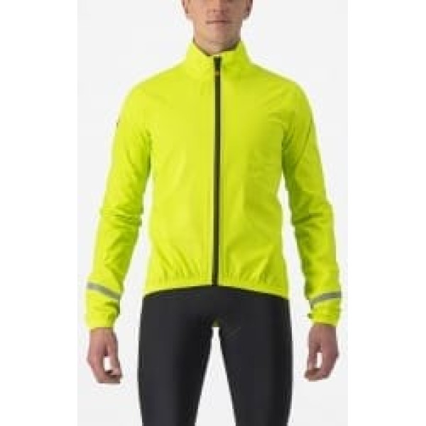 Castelli Velo jaka EMERGENCY 2 Rain Jacket XL Electric Lime