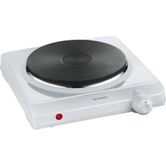 SEVERIN hotplate, mass hob (1x Ø 18.5 cm), stepless temperature setting, DK 1091, white