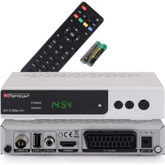 Opticum AX C100s HD DVB-C digitālais kabeļa uztvērējs (HDTV, DVB-C, HDMI, SCART, PVR, USB) silber