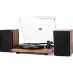 1 BY ONE Wireless Turntable HiFi System with 36 Watt Bookshelf Speaker, Vinyl Record Player with Magnetic Cartridge
