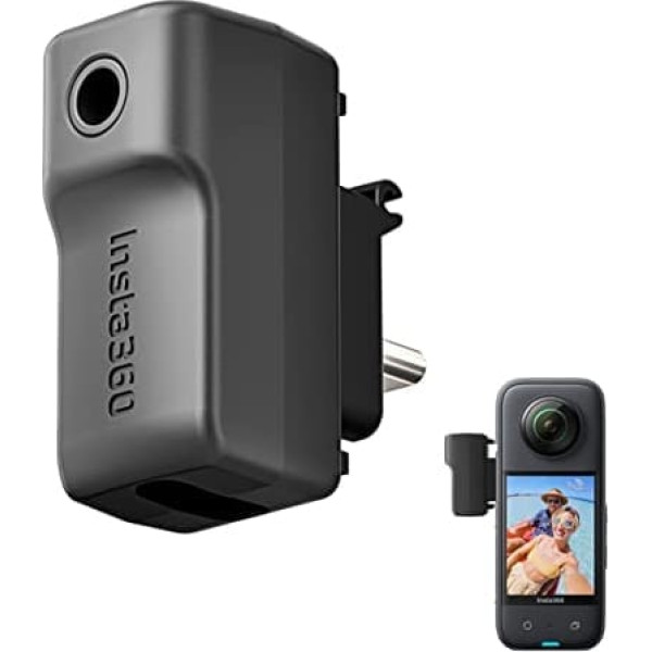 CYNOVA X3 mikrofona adapteris priekš Insta360 X3, atbalsta Capture Audio 3,5 mm USB-C porta darbības kameras piederumi