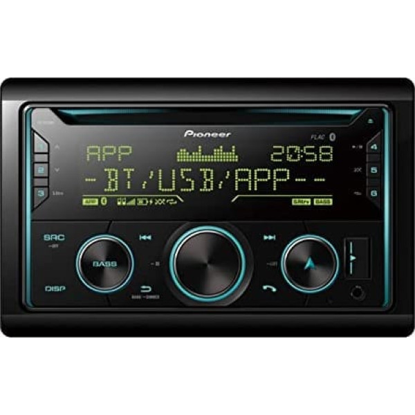 Pioneer FH-S720BT CD automašīnas radio 2DIN CD automašīnas radio ar Bluetooth brīvroku sistēmu, priekšējo AUX un USB savienojumu