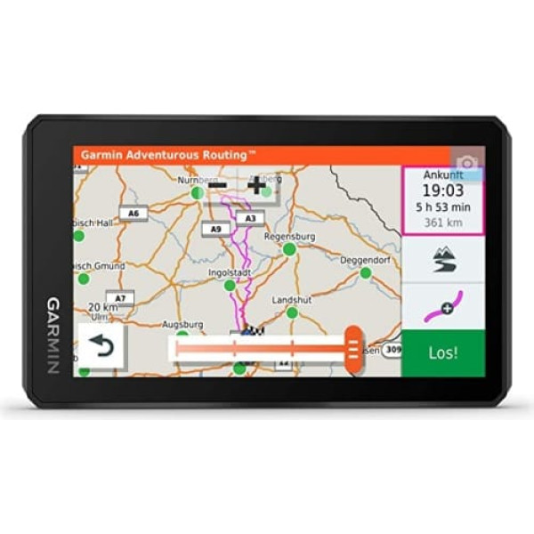 Garmin Zūmo XT — ūdensizturīgs satelīta navigācijas līdzeklis motocikliem, braucieniem un bezceļiem, ar īpaši spilgtu 5,5 collu HD skārienekrānu un iepriekš instalētu ES karti ar piedzīvojumiem bagātu maršrutu, satelīta attēliem un m