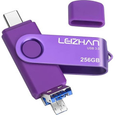 USB zibatmiņa 256 GB C tipa/Micro USB/USB 3.0 zibatmiņas disks Ātrgaitas USB 3.0 atmiņas karte televizoram/video/ārējai datu glabāšanai Memory Stick ar pildspalvu viedtālrunim/personālajam datoram/Galaxy/MacBook Pro