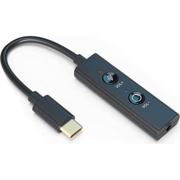 RADOŠA Sound Blaster Play! 4, augstas izšķirtspējas audio adapteris, USB-C ārējā stereo skaņas karte, DAC savietojams ar Windows, MAC, PS4, PS5, personālo datoru, austiņas, klēpjdatori, viedtālruņi, planšetdatori