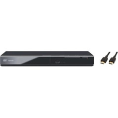 Panasonic DVD-S700EG-K DVD atskaņotājs melns un Amazon Basics liela ātruma HDMI kabelis 2.0, Ethernet, 3D, 4K video atskaņošana un ARC, Ultra HD, 0,91 m