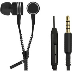 Esperanza Zipper in-ear headphones with microphone black