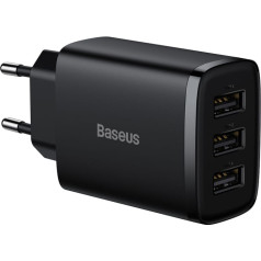 Baseus Compact charger 3x USB 17W black (CCXJ020101)