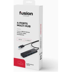 Fusion Accessories Разветвитель Fusion USB 3.0 на 4 x USB 3.0 5 Гбит/с, черный (EU Blister)