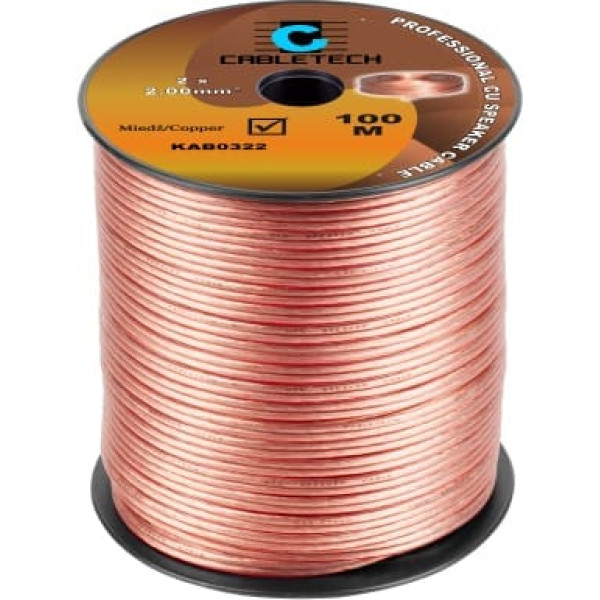 Cabletech 2,0 mm skaļruņa kabelis