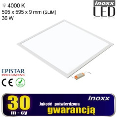 Nvox LED panelis 60x60 36w griestu lampas kase 4000k neitrāls