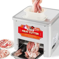 NEWTRY universāls komerciālais gaļas griezējs disku griezējs 160 kg/h Elektriskā griešanas mašīna restorāna mājas lietošanai (ar 3,5 mm asmeni) Asmeņu attālums nav pielāgots