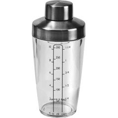 Cole & Mason H106999 Cambourne Dressing Shaker, 200 mm, Acrylic Container with Scale for Salad Dressings/Sauces, Acrylic/Stainless Steel, 2 Year Guarantee