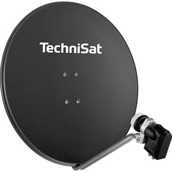 TechniSat SATMAN 850 PLUS satelītantena ar LNB (nepieciešams 85 cm satelītu sistēma ar masta stiprinājumu un 40 mm universālo Quattro LNB multislēdzi) Pelēka