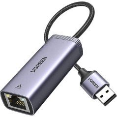 UGREEN USB LAN adapteris Gigabit Ethernet adapteris USB tīkla adapteris 1000 Mbps ar alumīnija korpusu, pīts kabelis operētājsistēmai Windows 11/10/8, Mac OS, Linux Savietojams ar MacBook, Surface klēpjdatoru, datoru utt.