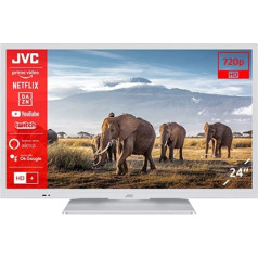 JVC LT-24VH5156W 24 collu televizors/viedtelevizors (HD Ready, HDR, trīskāršs uztvērējs, Bluetooth) — iekļauts 6 mēnešu HD+ [2023].