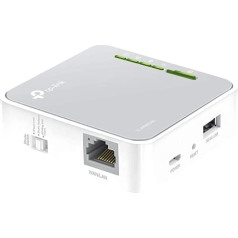 TP-Link TL-WR902AC AC750 WLAN nano maršrutētājs (433Mbit/s (5GHz) +300Mbit/s (2.4GHz) (pārnēsājams, piekļuves punkts, TV adapteris, atkārtotājs, maršrutētājs, klients, multivide, FTP serveris), balts/pelēks