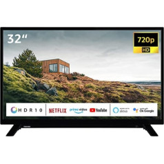 Toshiba 32W2263DG 32 collu televizors/viedtelevizors (HD Ready, HDR, Netflix/Prime Video, trīskāršs uztvērējs, Dolby Audio)