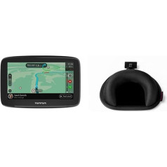 TomTom GO Classic navigācijas ierīce (6 collas) un informācijas paneļa stiprinājums visiem TomTom modeļiem (piemēram, TomTom GO, Start, Via, GO Basic, GO Essential, GO Premium, Rider, GO Professional, GO Camper)