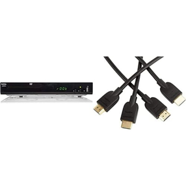 Xoro HSD 8470 HDMI MPEG4 DVD atskaņotājs USB 2.0 Media Player 1080p Upscaling MultiROM melns