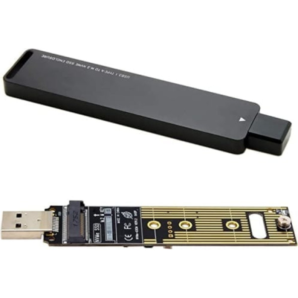 CY USB 3.0 uz NVME M-Key M.2 NGFF SSD ārējais PCBA pārveidotāja adapteris ar melnu zibatmiņas diska korpusu