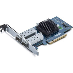 10Gb SFP+ PCI-E Network Card NIC, Compare to Intel X520-DA2, with Intel 82599ES Chip, Dual SFP+ Port, PCI Express X8, Ethernet Converged Network Adapter Support Windows Server / Linux / VMware