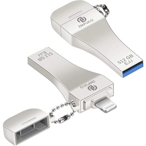 MFi sertificēts 512 GB iPhone USB zibatmiņas disks iPhone Photo Stick iPhone USB zibatmiņa iPad Lightning USB zibatmiņas karte iPhone Memory Stick iPhone Memory Stick iPhone atmiņas paplašināšana iPad rezerves atmiņa