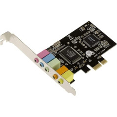 KALEA-INFORMATIQUE 5.1 kanālu PCI Express skaņas karte PCIe 1x mikroshēmojums CMEDIA CMI8738 / ASMEDIA ASM1083 standarta profils + iekļauts zema profila kronšteins