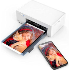 Fotoprintera viedtālrunis, Liene 10 x 15 WiFi tūlītējais printeris datoram/iPhone/Android, tintes kasetnes un 20 fotopapīri komplektā, krāsu sublimācijas druka, 300 DPI, mobilais printeris lietošanai mājās