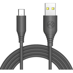 Tellur Silicone USB to Type-C cable 1m black