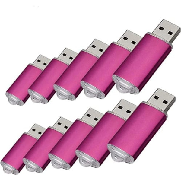 10 USB atmiņas kartes, USB 2.0 atmiņas kartes, 256 MB Rose