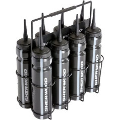 SHER-WOOD Metal Bottlerag incl. 8 blk bottles each